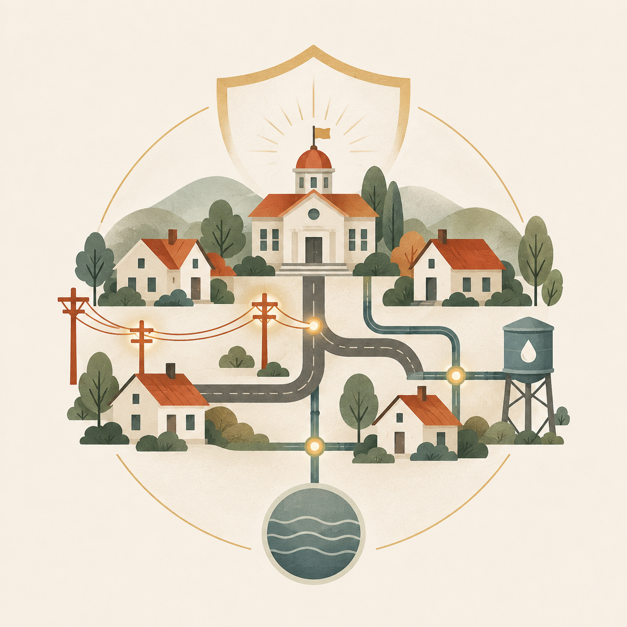Infrastructure Systems & Community Risk Assessment illustration